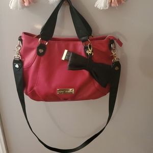 Betsey Johnson hot pink crossbody